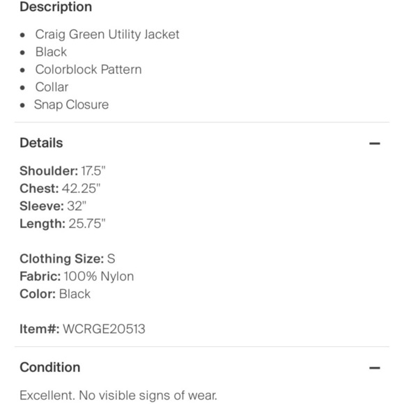 Craig Green Colorblock Pattern Utility Jacket Trucker S UNI NWOT​​​​​ - Picture 9 of 10